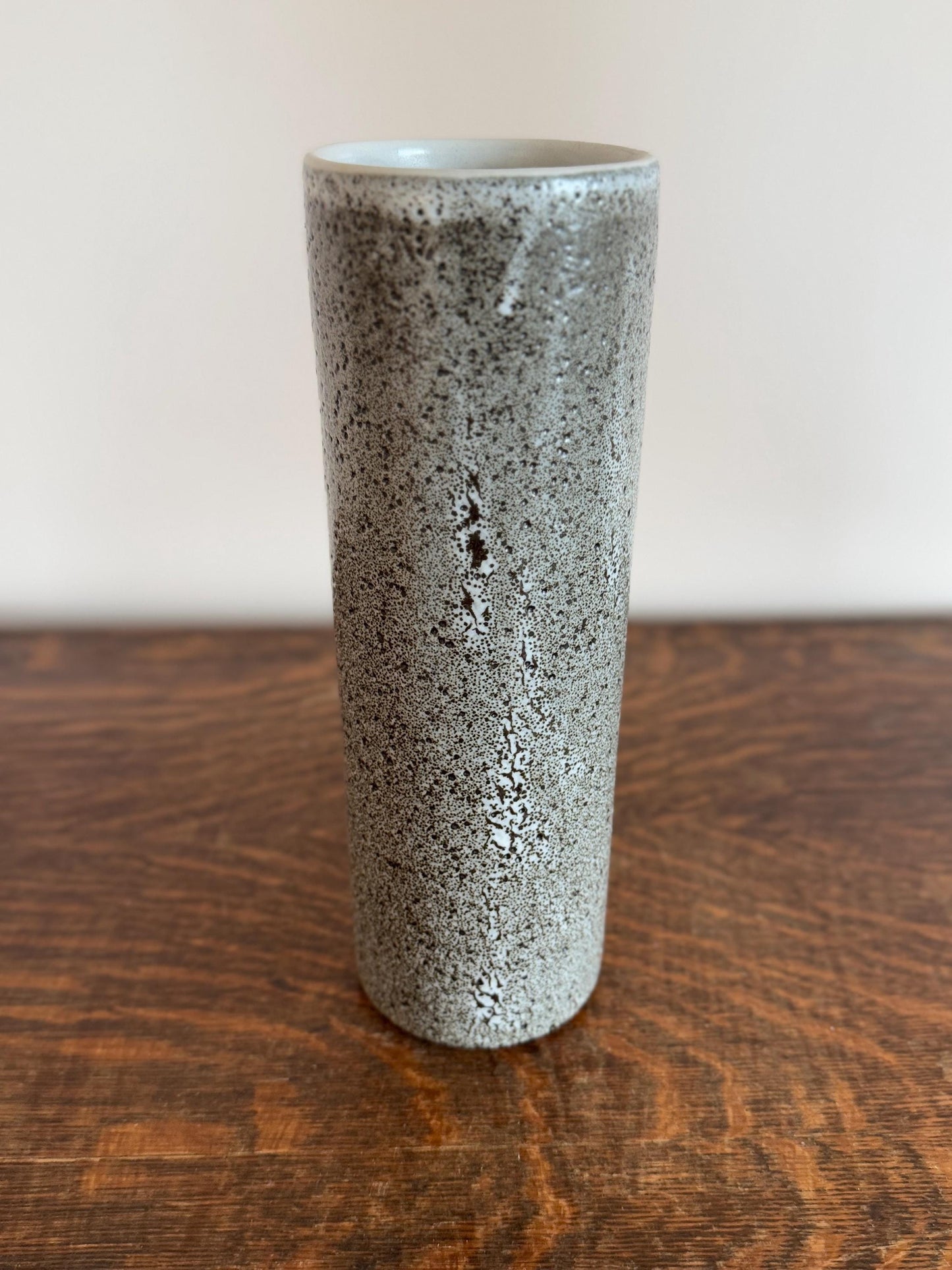 Pigeon Forge Pottery Vase – Tennessee Studio Art, Gray Drip Glaze