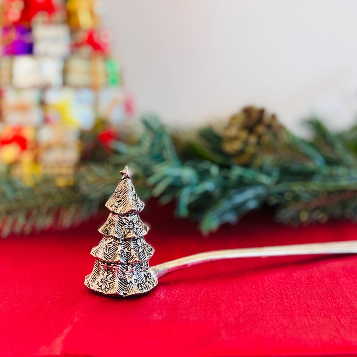 Vintage Godinger Christmas Tree Candle Snuffer – Silverplate Holiday Candle Extinguisher