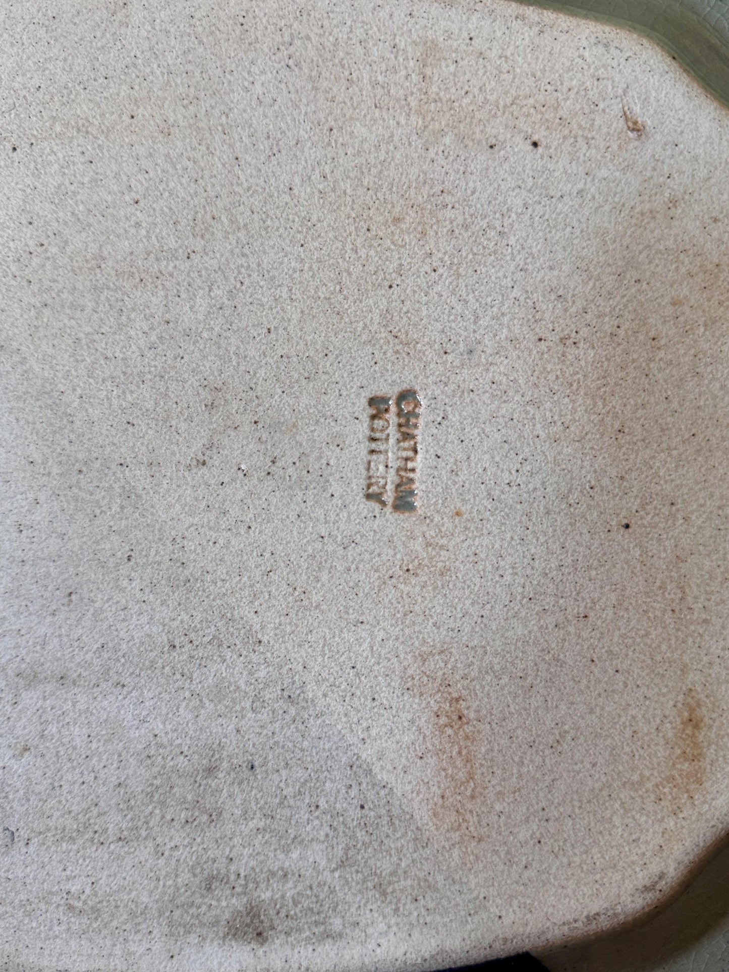 Vintage Chatham Pottery Platter – Hand-Painted Floral Stoneware Serving Tray