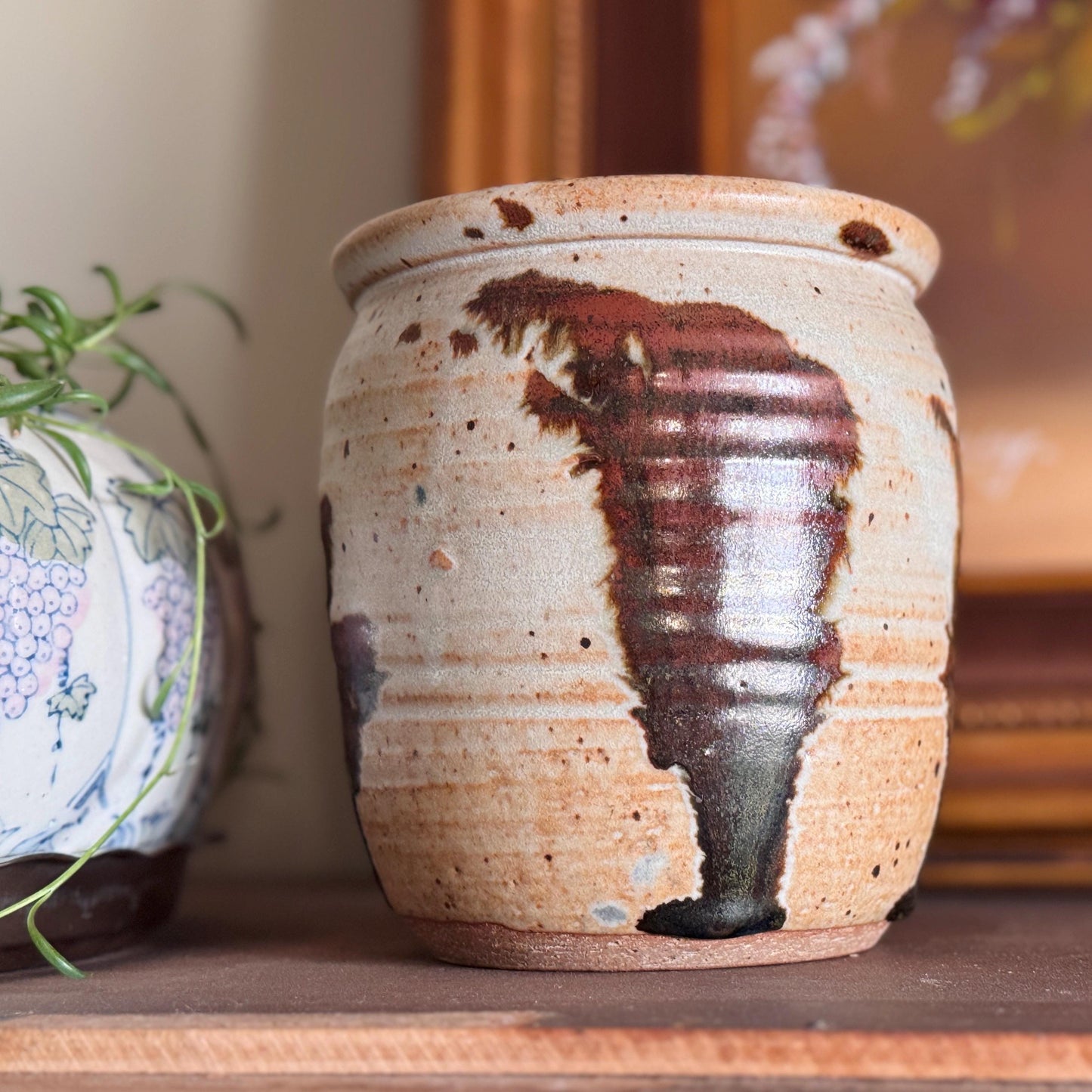 High End Vintage Shino Glaze Pottery in the manner of Warren MacKenzie
