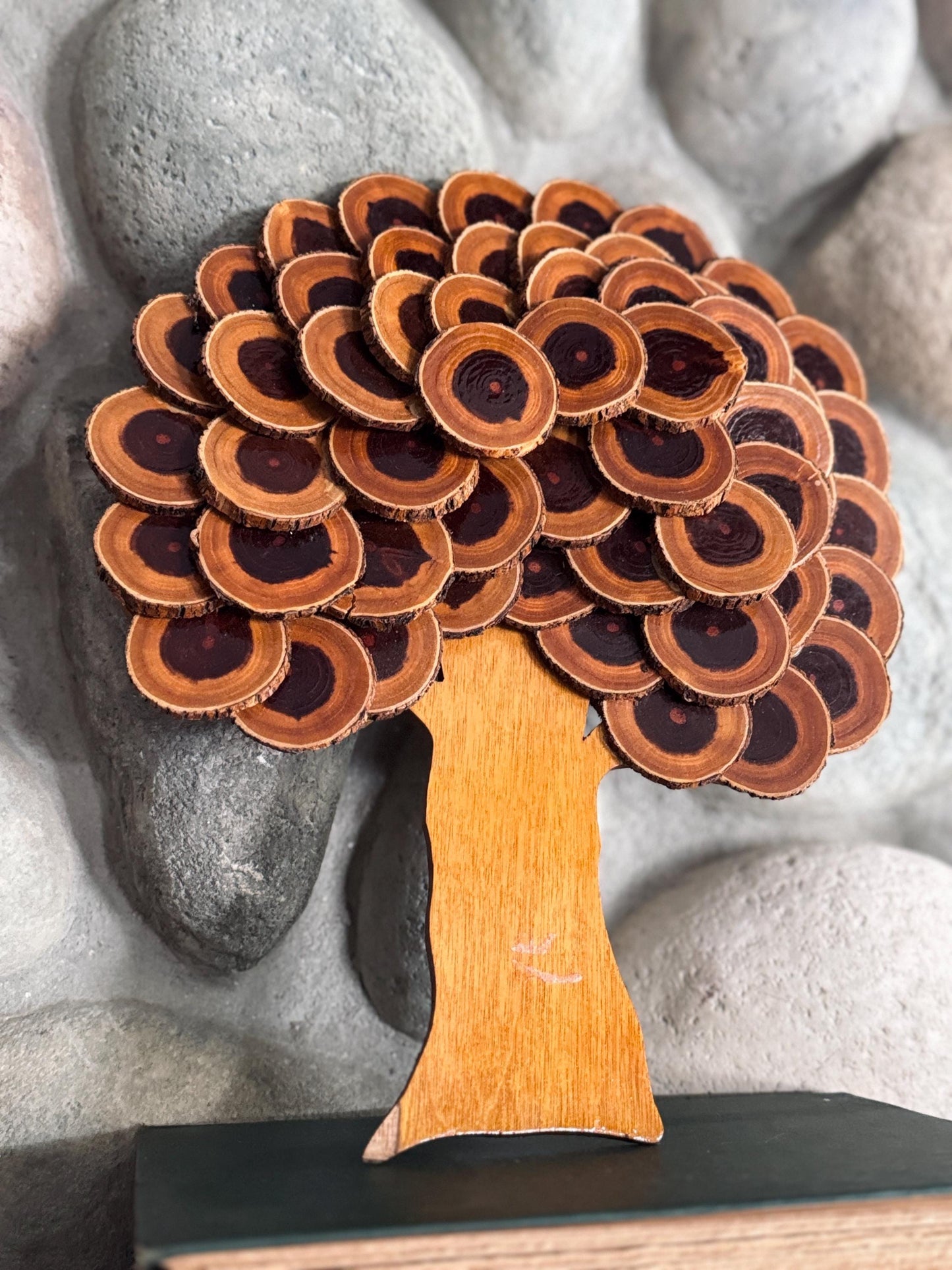 Rustic Handmade Wood Slice Tree | Natural Wood Wall Art | Eco-Friendly Home Decor