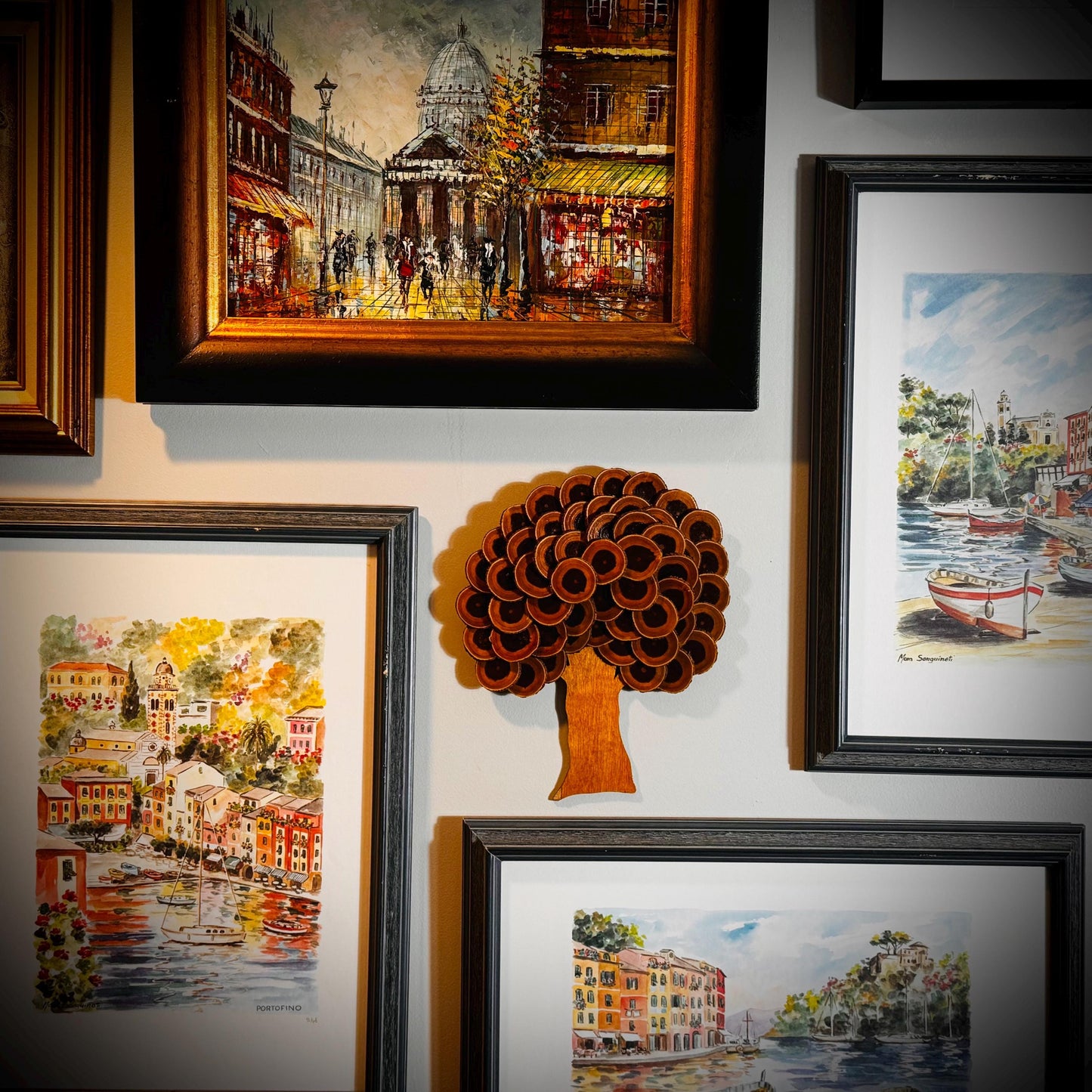 Rustic Handmade Wood Slice Tree | Natural Wood Wall Art | Eco-Friendly Home Decor