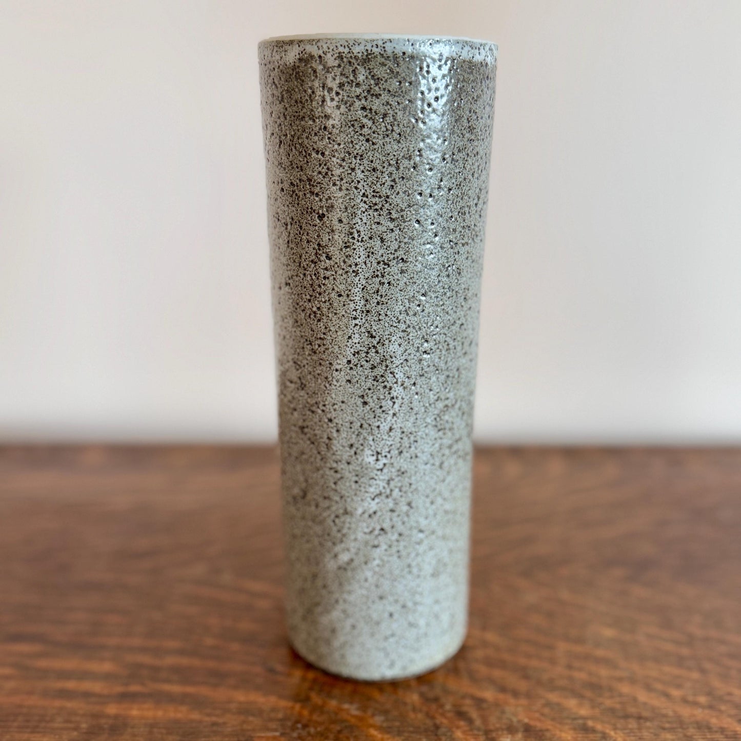 Pigeon Forge Pottery Vase – Tennessee Studio Art, Gray Drip Glaze