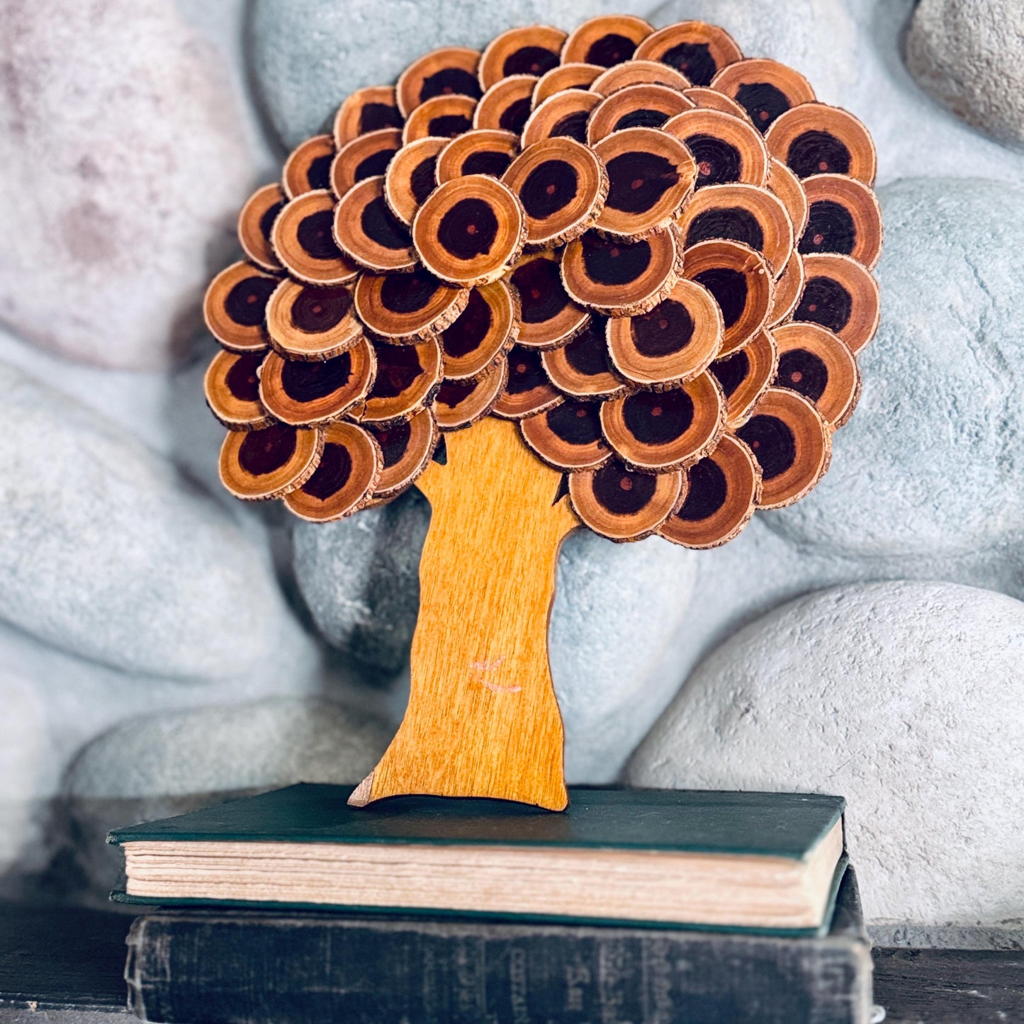 Rustic Handmade Wood Slice Tree | Natural Wood Wall Art | Eco-Friendly Home Decor