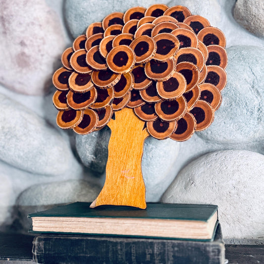Rustic Handmade Wood Slice Tree | Natural Wood Wall Art | Eco-Friendly Home Decor