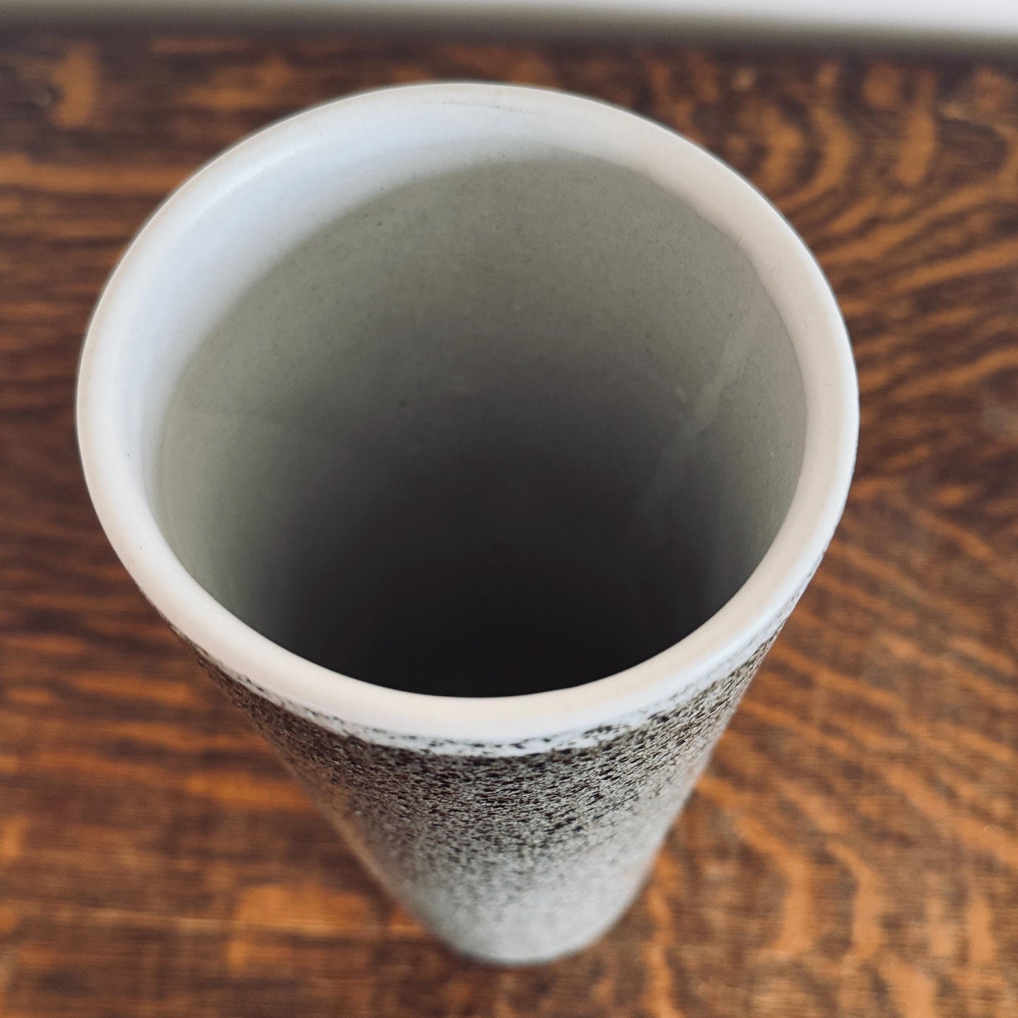 Pigeon Forge Pottery Vase – Tennessee Studio Art, Gray Drip Glaze