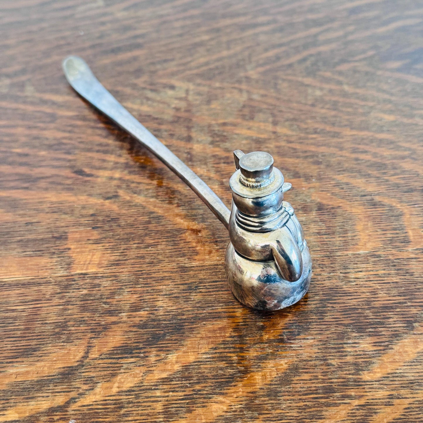 Vintage Godinger Christmas Snowman Candle Snuffer – Silverplate Holiday Candle Extinguisher