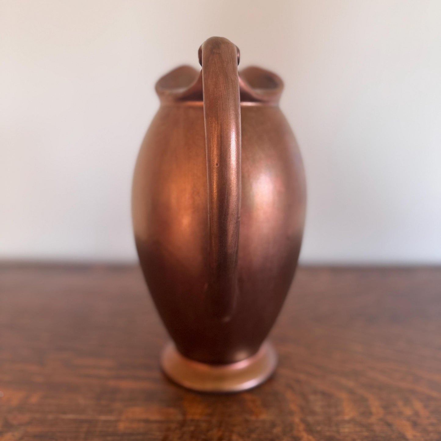 Vintage Haeger Copper Glaze Pitcher – Mid-Century Modern Pottery Vase