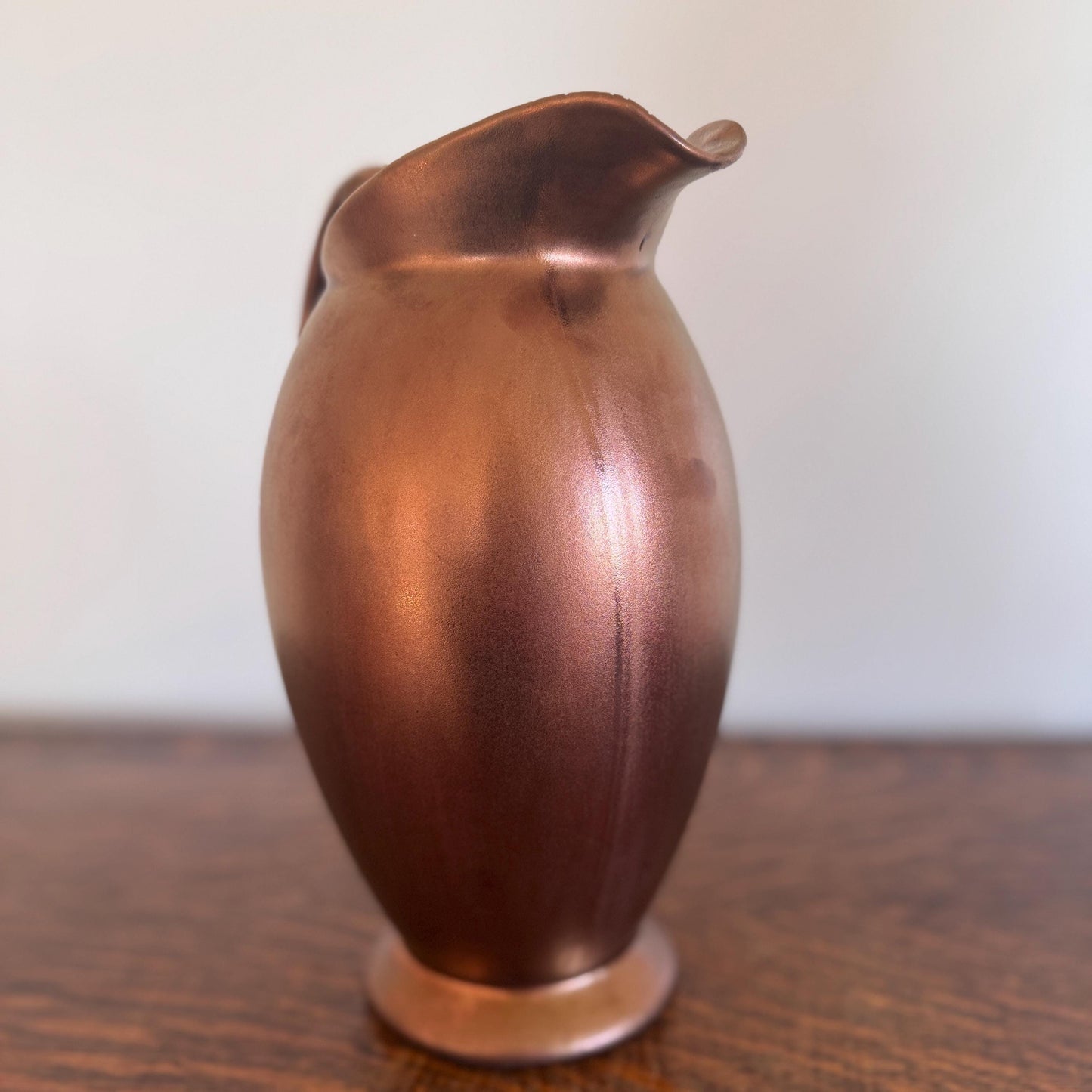 Vintage Haeger Copper Glaze Pitcher – Mid-Century Modern Pottery Vase