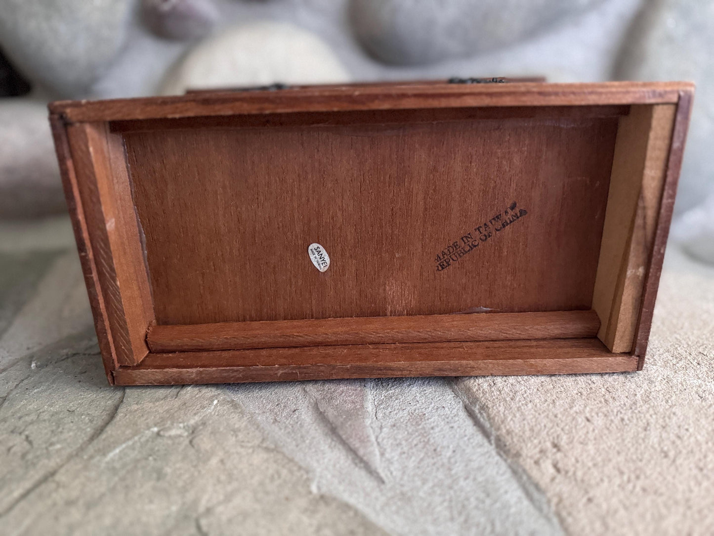 Vintage Sanyei Miniature Wooden Chest of Drawers/Jewelry Music Box