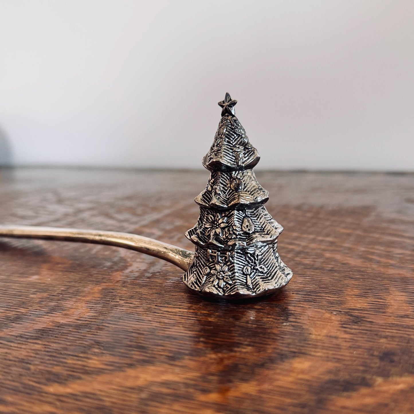 Vintage Godinger Christmas Tree Candle Snuffer – Silverplate Holiday Candle Extinguisher