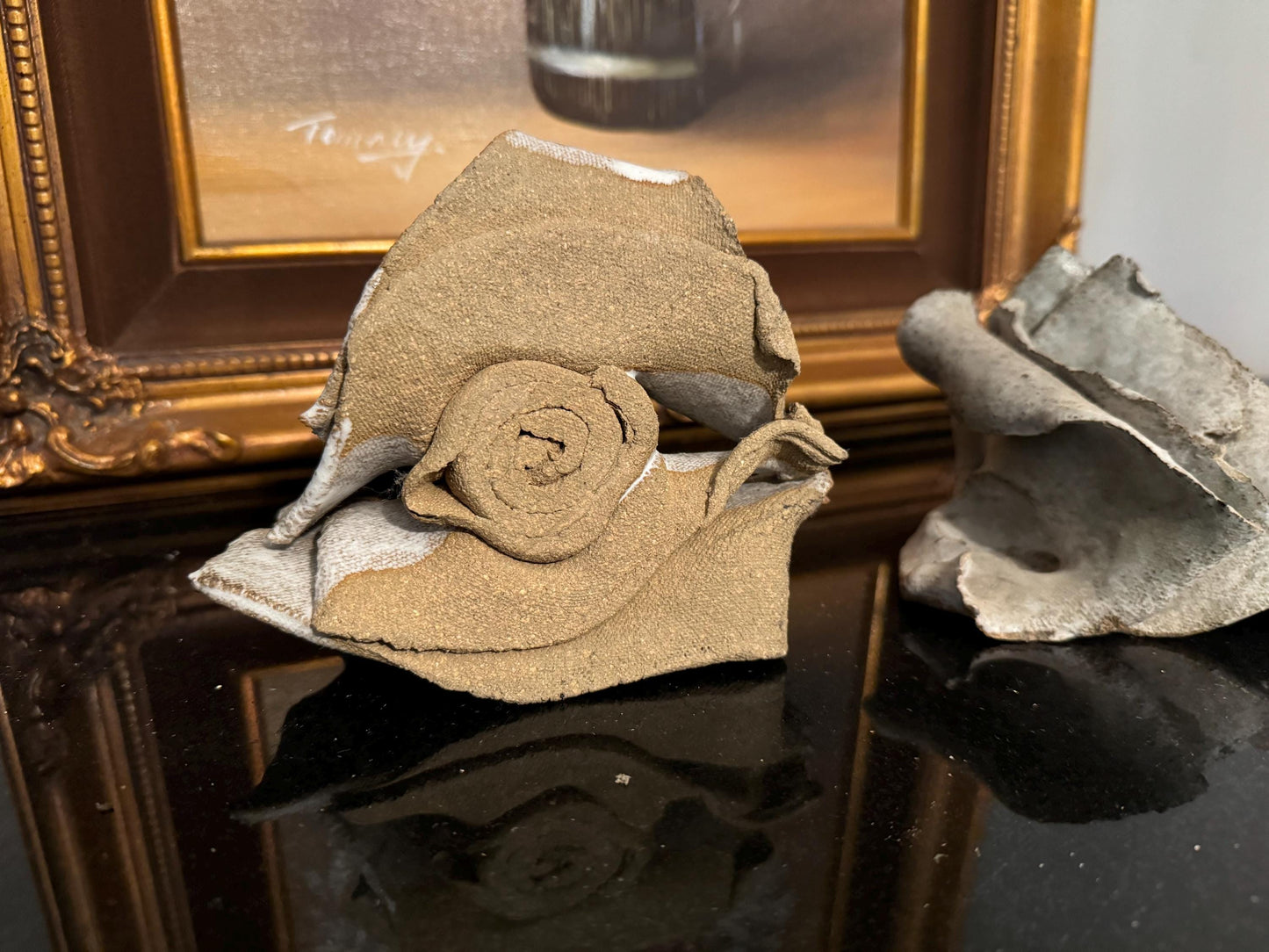 Vintage Sculpted Concrete Candle Holder Set: Rose Flower Design