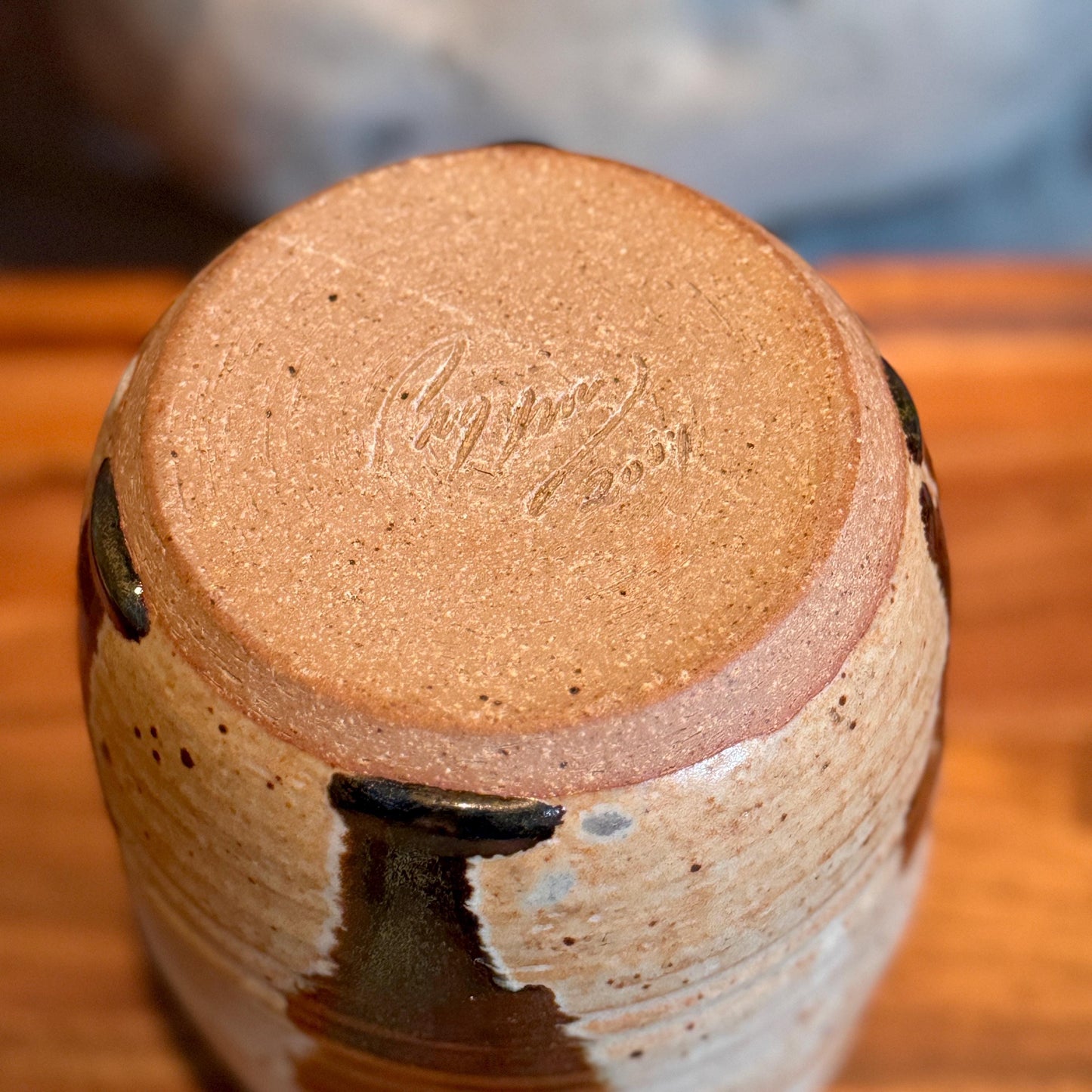 High End Vintage Shino Glaze Pottery in the manner of Warren MacKenzie