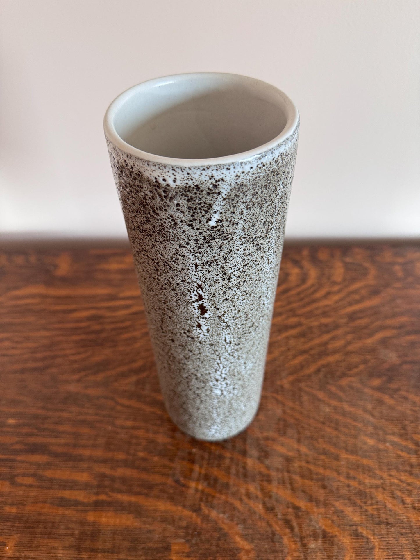 Pigeon Forge Pottery Vase – Tennessee Studio Art, Gray Drip Glaze