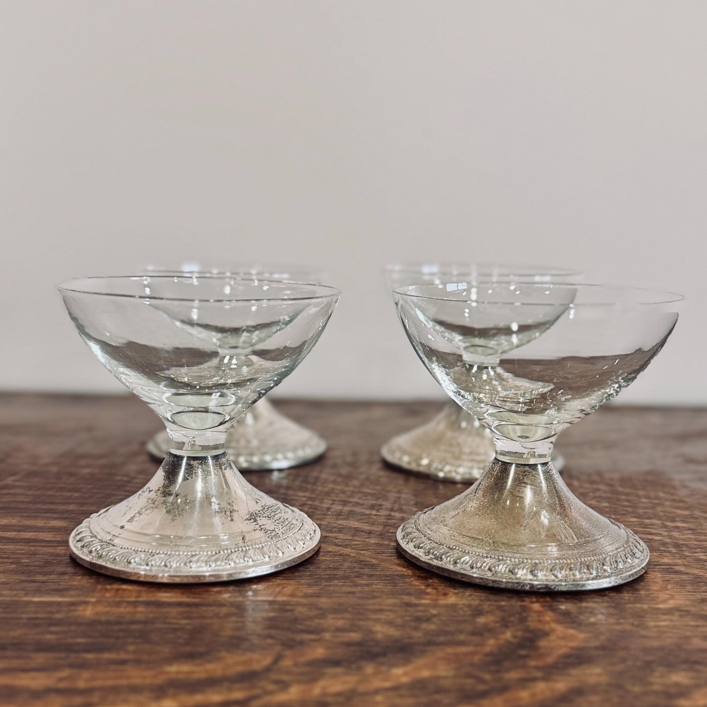 Vintage Duchin Creation Sterling Silver Dessert Coupes – Mid Century Barware, Set of 4