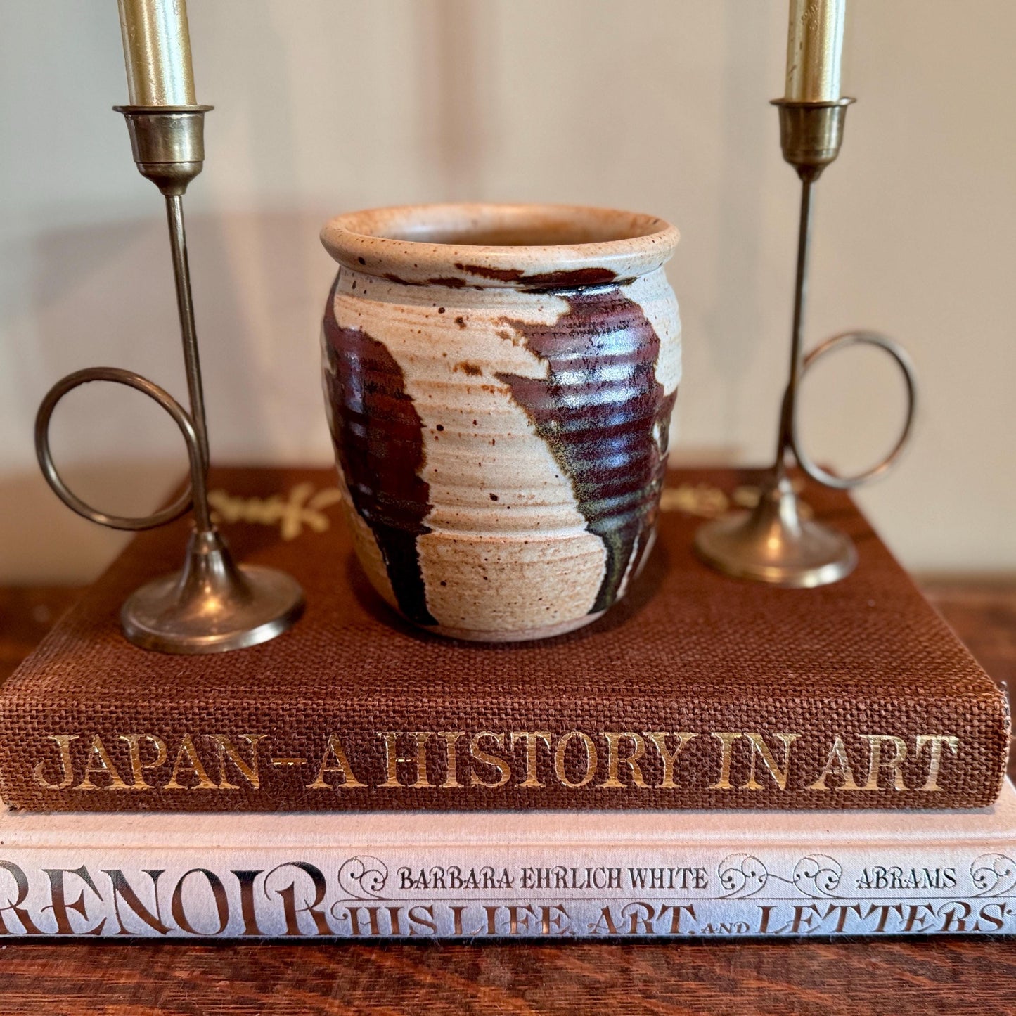 High End Vintage Shino Glaze Pottery in the manner of Warren MacKenzie