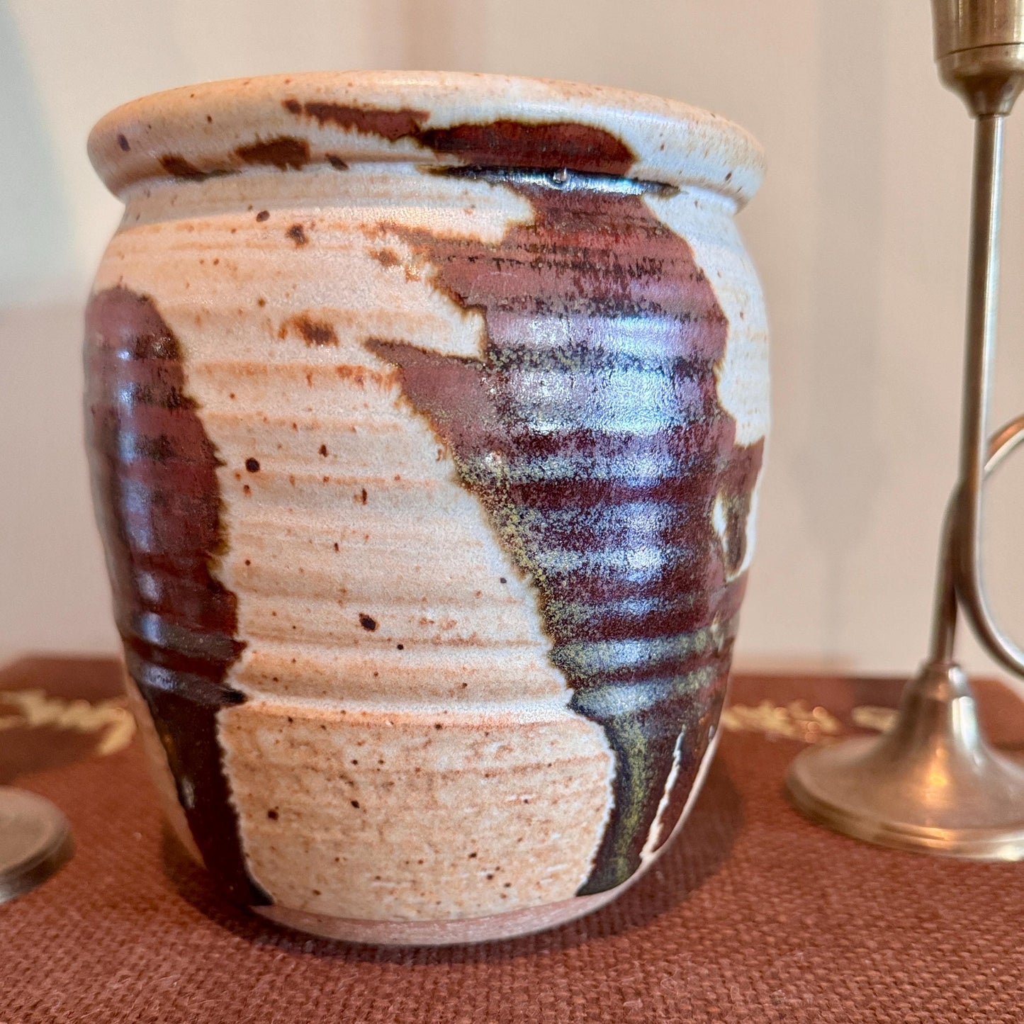 High End Vintage Shino Glaze Pottery in the manner of Warren MacKenzie