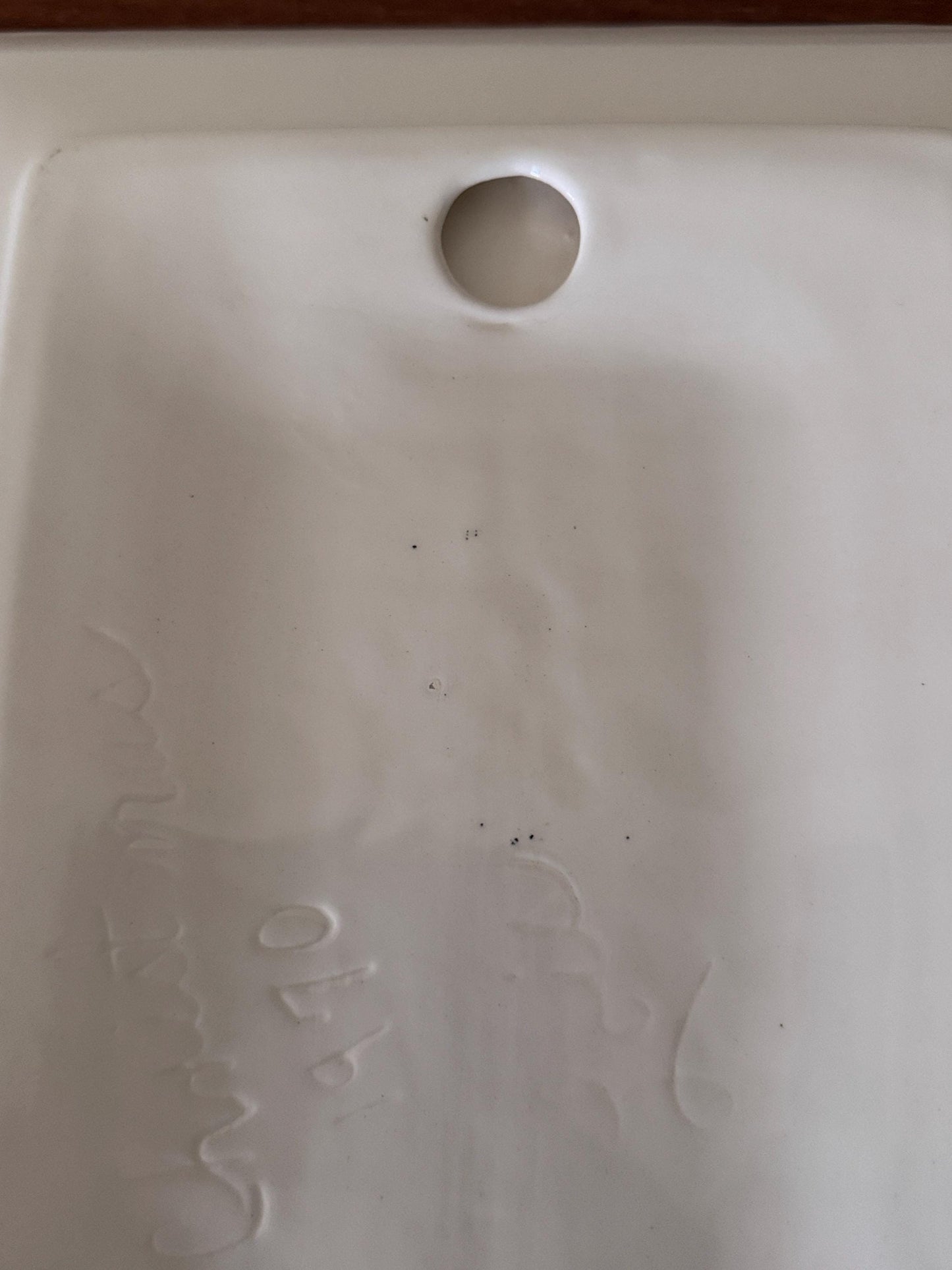 Embossed Ceramic Christmas Tree Platter with Gold Accents – Mid-Century Holiday Décor Tray