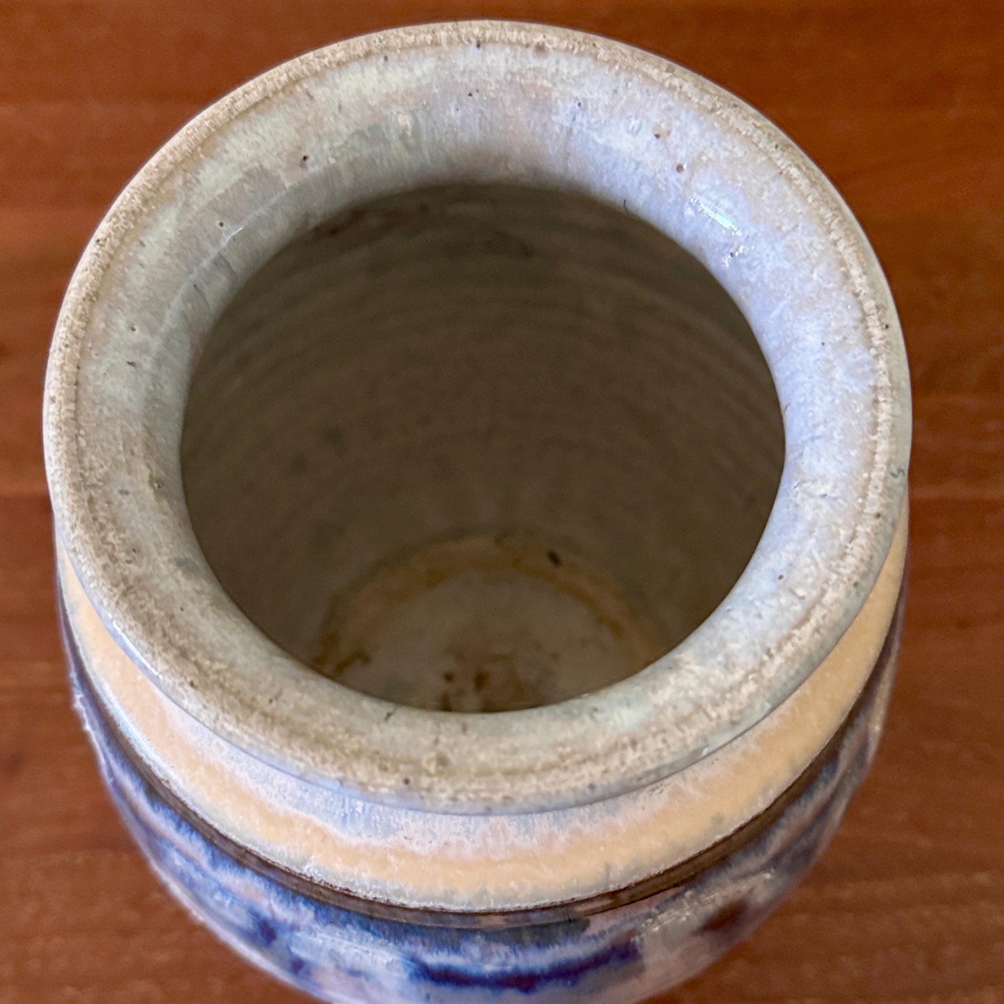Handmade Blue Drip Glaze Pottery Vase by Joe Chomyn (8-inch)