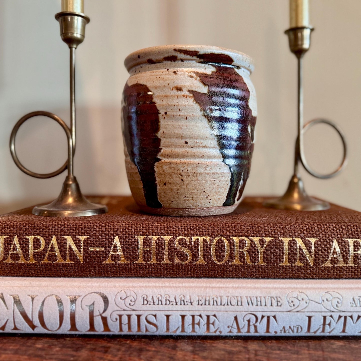 High End Vintage Shino Glaze Pottery in the manner of Warren MacKenzie