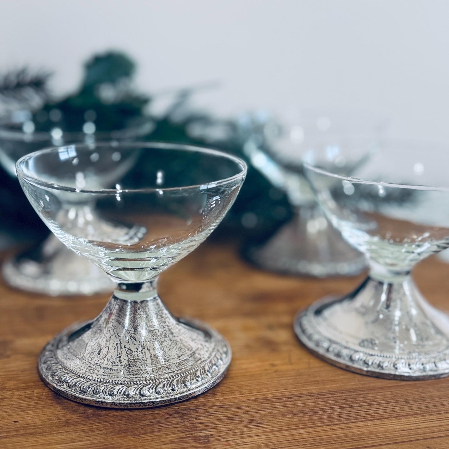 Vintage Duchin Creation Sterling Silver Dessert Coupes – Mid Century Barware, Set of 4